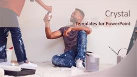  Presentation with new home - Cool new slide deck with couple-taking-a-break backdrop and a lemonade colored foreground