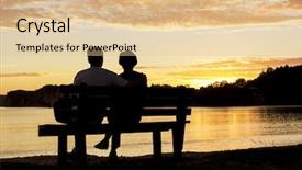  Presentation with together puzzle pieces beautiful - Slide deck consisting of couple watching a beautiful sunset background and a lemonade colored foreground