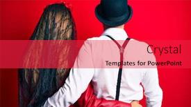  Presentation with day dead - PPT layouts having couple-wearing-day background and a red colored foreground