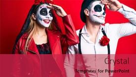  Presentation with day dead - Cool new theme with couple-wearing-day backdrop and a red colored foreground