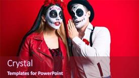  Presentation with day dead - Beautiful theme featuring couple-wearing-day backdrop and a tawny brown colored foreground