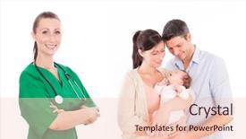  Presentation with hospital - Cool new presentation theme with couple with baby in hospital backdrop and a lemonade colored foreground