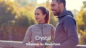  Presentation with lifestyle - Slide set consisting of couple with bottles of water background and a violet colored foreground