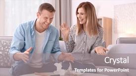  Presentation with broken home - Amazing PPT layouts having couple with broken piggy bank backdrop and a gray colored foreground