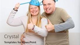  Presentation with theory - PPT theme consisting of couple-with-colanders background and a coral colored foreground