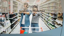  Presentation with power tools - Slide deck consisting of couple with electric screwdrivers power background and a mint green colored foreground