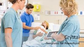  Presentation with newborn baby hospital - Amazing presentation theme having collage of chamonix mont blanc france europe backdrop and a light gray colored foreground