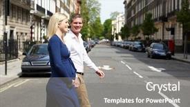  Presentation with pregnant - Cool new PPT theme with couple with pregnant wife crossing backdrop and a  colored foreground