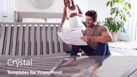  Presentation with self - Cool new slide deck with couple-with-pregnant-woman-looking backdrop and a gray colored foreground