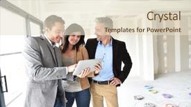  Presentation with realtor - Beautiful presentation featuring realtor visiting house under construction backdrop and a lemonade colored foreground