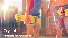  Presentation with people street - Theme with couple with short modern cruiser background and a  colored foreground