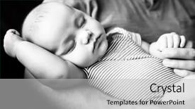  Presentation with baby foot newborn and family - Slide set featuring couple with their newborn baby background and a light gray colored foreground