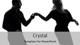  Presentation with rock - Presentation theme enhanced with couple woman man dancing dance background and a light gray colored foreground