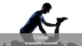  Presentation with aerobics - Audience pleasing presentation consisting of couple woman man exercising workout fitness aerobics posture in silhouette studio isolated on white background backdrop and a gray colored foreground