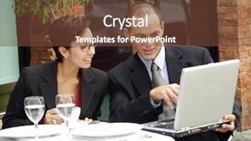  Presentation with cafe - Cool new presentation with couple working in a cafe backdrop and a tawny brown colored foreground