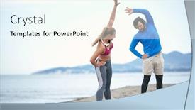  Presentation with law enforcement training - Slides consisting of couple-worming-up background and a cool aqua colored foreground