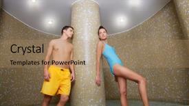  Presentation with couple therapy - Slide set consisting of digital globe short - thinking businessman scratching head background and a dark gray colored foreground