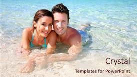  Presentation with caribbean - Audience pleasing PPT theme consisting of dark brown wrinkled fabric texture close-up of soft cotton cloth may be used as background backdrop and a tawny brown colored foreground