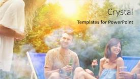  Presentation with flare - Amazing presentation design having couples-drinking-beer-and-having backdrop and a blonde colored foreground