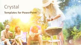  Presentation with beer - Presentation theme consisting of couples-drinking-beer-and-having background and a cream colored foreground