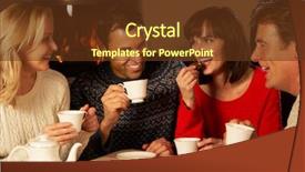  Presentation with tea cake - Cool new presentation with middle aged couples enjoying tea backdrop and a tawny brown colored foreground