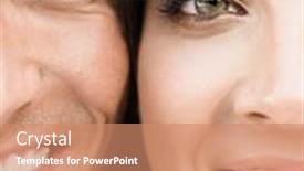  Presentation with faces - Slide deck featuring couples-faces-next-to-each background and a coral colored foreground