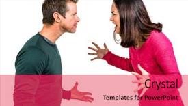  Presentation with white pigeon against the blue - Beautiful slide deck featuring couples fight - couple fighting against white background backdrop and a red colored foreground