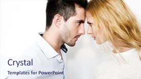  Presentation with couple in christ - PPT layouts with couples fight - couple on white background touching background and a sky blue colored foreground