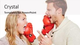  Presentation with angry - PPT theme consisting of couples fight - screaming angry couple fighting background and a lemonade colored foreground