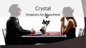 Presentation with blind date - Presentation having couples lovers dinning blind date background and a white colored foreground