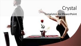  Presentation with dispute - Amazing presentation having couples lovers dinning dispute separation in silhouettes on white background backdrop and a white colored foreground