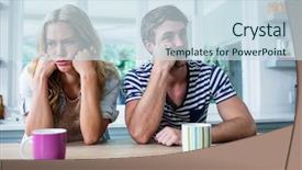  Presentation with people helping each teamwork couple - Colorful slides enhanced with couples relationships - annoyed couple ignoring each other backdrop and a sky blue colored foreground