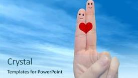  Presentation with family valentine - PPT theme consisting of couples relationships - concept or conceptual human background and a sky blue colored foreground