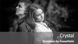  Presentation with people conflict - Beautiful slide deck featuring couples relationships - conflict and emotional stress backdrop and a dark gray colored foreground