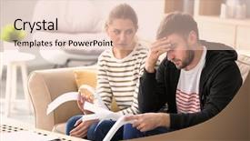  Presentation with relationship - Slides consisting of couples relationships - couple arguing about money background and a lemonade colored foreground