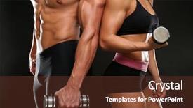  Presentation with young black couples hiking - Slides with couples relationships - sporty young couple with dumbbells background and a tawny brown colored foreground