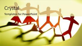  Presentation with couples holding hands - Colorful presentation theme enhanced with couples together holding hands backdrop and a blonde colored foreground