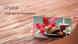  Presentation with spa concept - Slide set enhanced with coupon - holiday celebration concept spa service background and a lemonade colored foreground