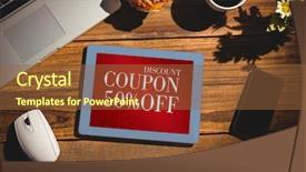  Presentation with advertisement - Beautiful slide deck featuring coupon - view of a desk backdrop and a tawny brown colored foreground