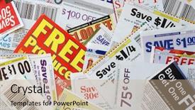  Presentation with coupon - PPT layouts enhanced with coupon time background and a coral colored foreground