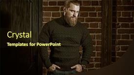  Presentation with courage - Presentation theme featuring courage-and-strength-of-men background and a wine colored foreground