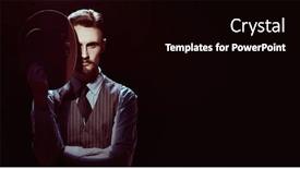  Presentation with classical - Presentation having courageous-handsome-man-in-elegant background and a black colored foreground