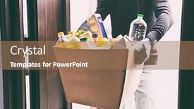  Presentation with latex gloves - Theme featuring courier-is-delivering-the-cardboard background and a coral colored foreground