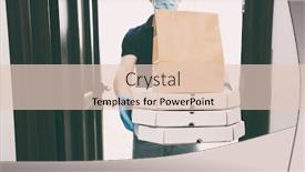  Presentation with courier - Theme with courier-is-delivering-the-food background and a lemonade colored foreground