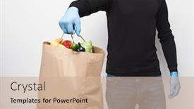  Presentation with courier bag - Audience pleasing presentation theme consisting of courier-is-holding-the-paper backdrop and a coral colored foreground