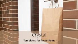  Presentation with order - Beautiful slide set featuring courier-left-the-order backdrop and a coral colored foreground