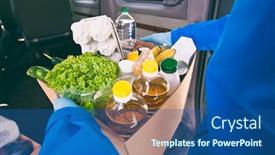  Presentation with courier - Slide deck enhanced with courier-takes-the-cardboard-eco background and a ocean colored foreground