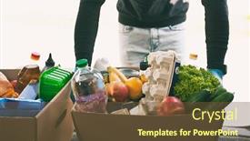  Presentation with courier - PPT theme featuring courier-takes-the-cardboard-eco background and a tawny brown colored foreground