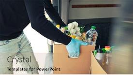  Presentation with courier - Cool new PPT layouts with courier-takes-the-cardboard-eco backdrop and a coral colored foreground