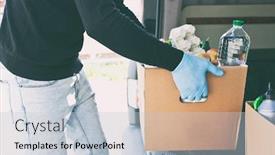  Presentation with courier - Amazing slides having courier-takes-the-cardboard-eco backdrop and a lemonade colored foreground